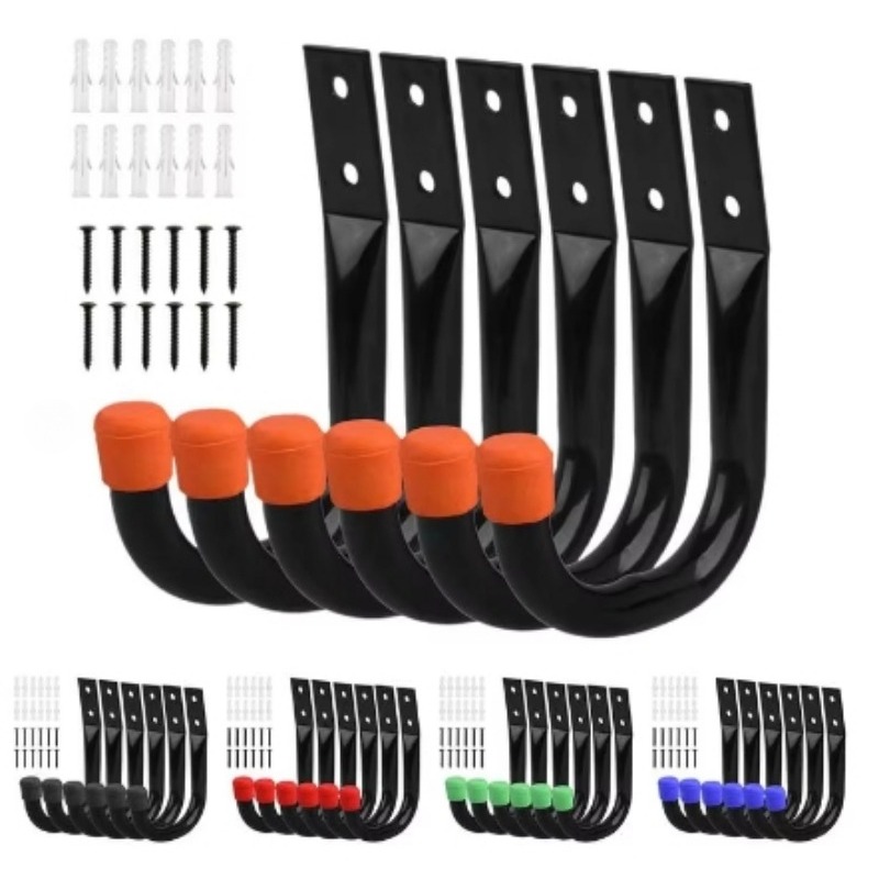 Cycling Gear Wall Storage - 6 sztuk/zestaw rowerowe haki do montażu