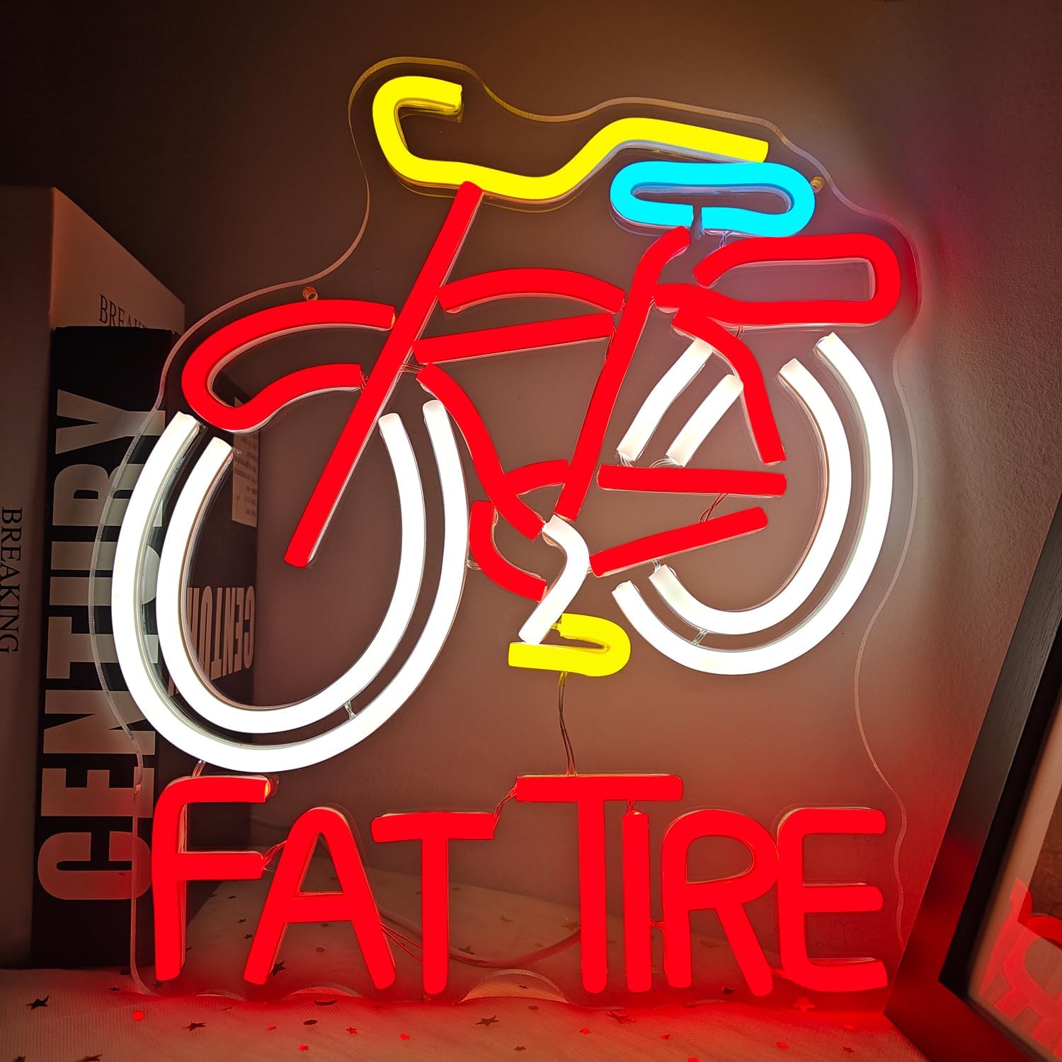Cycling Gear Store - Świecący LED neonowy szyld Fat Tire