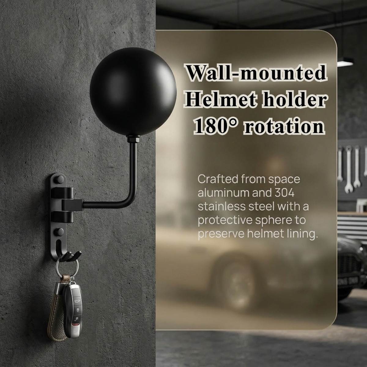 Cycling Gear Wall Storage - 180 ° Obrotowy uchwyt ścienny na