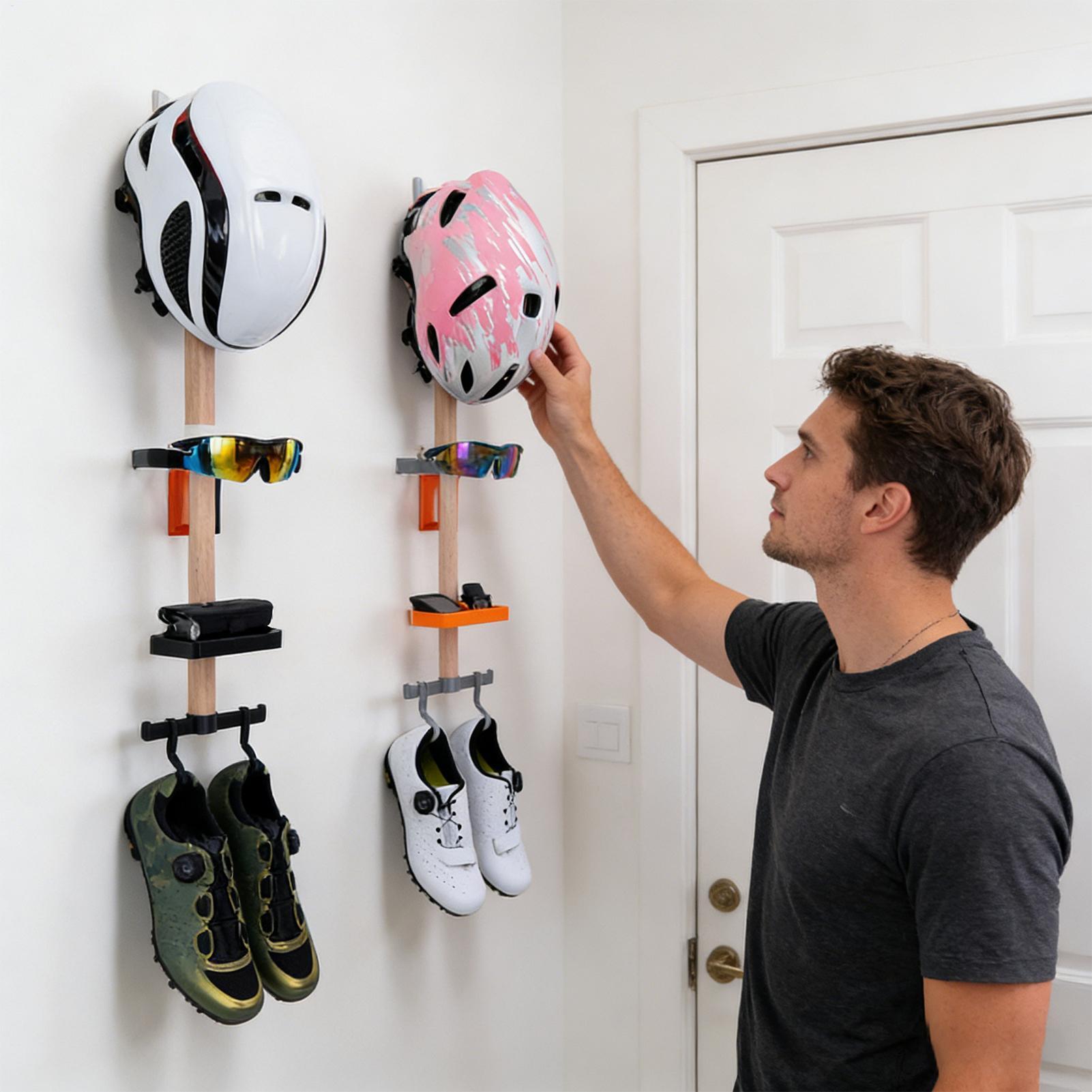 Cycling Gear Wall Storage - Pionowy organizer na akcesoria rowerowe, uchwyt