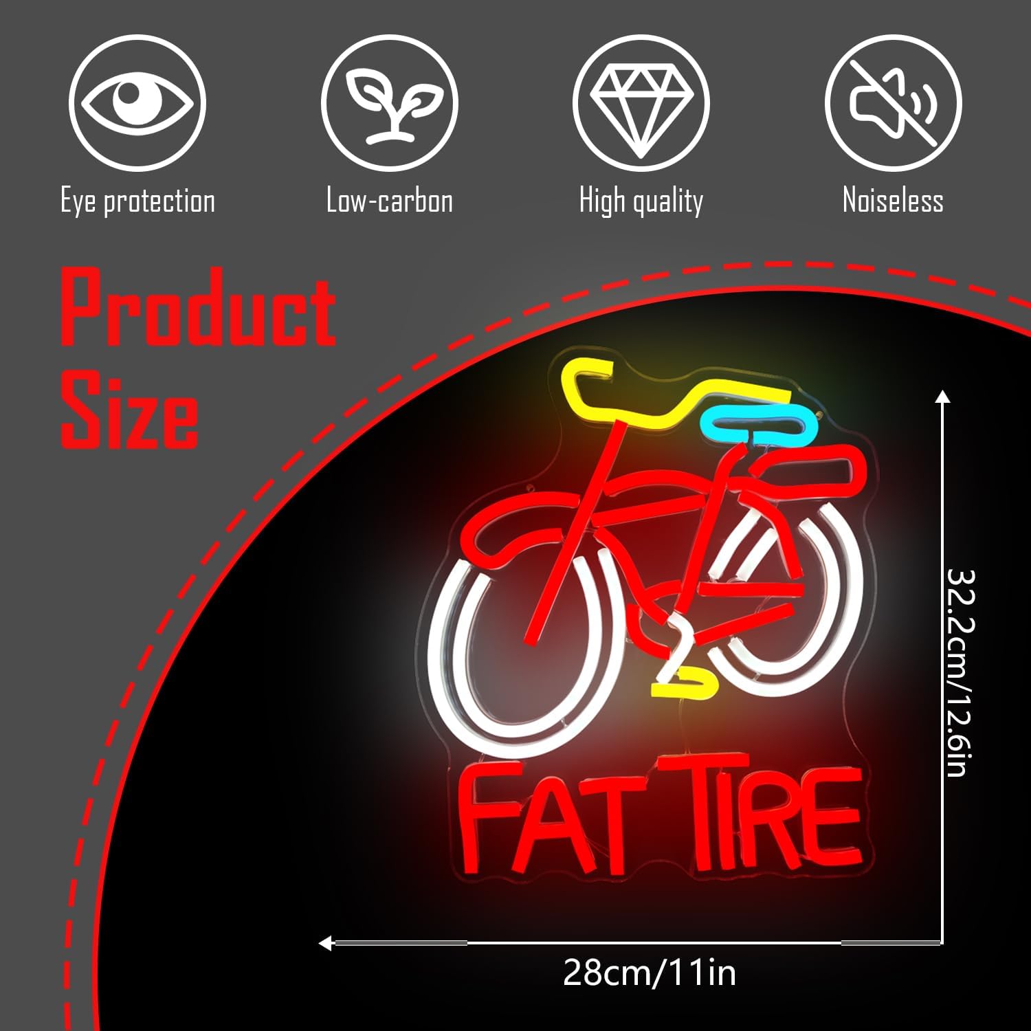 Świecący LED neonowy szyld Fat – Cycling Gear Store recenzja i cena