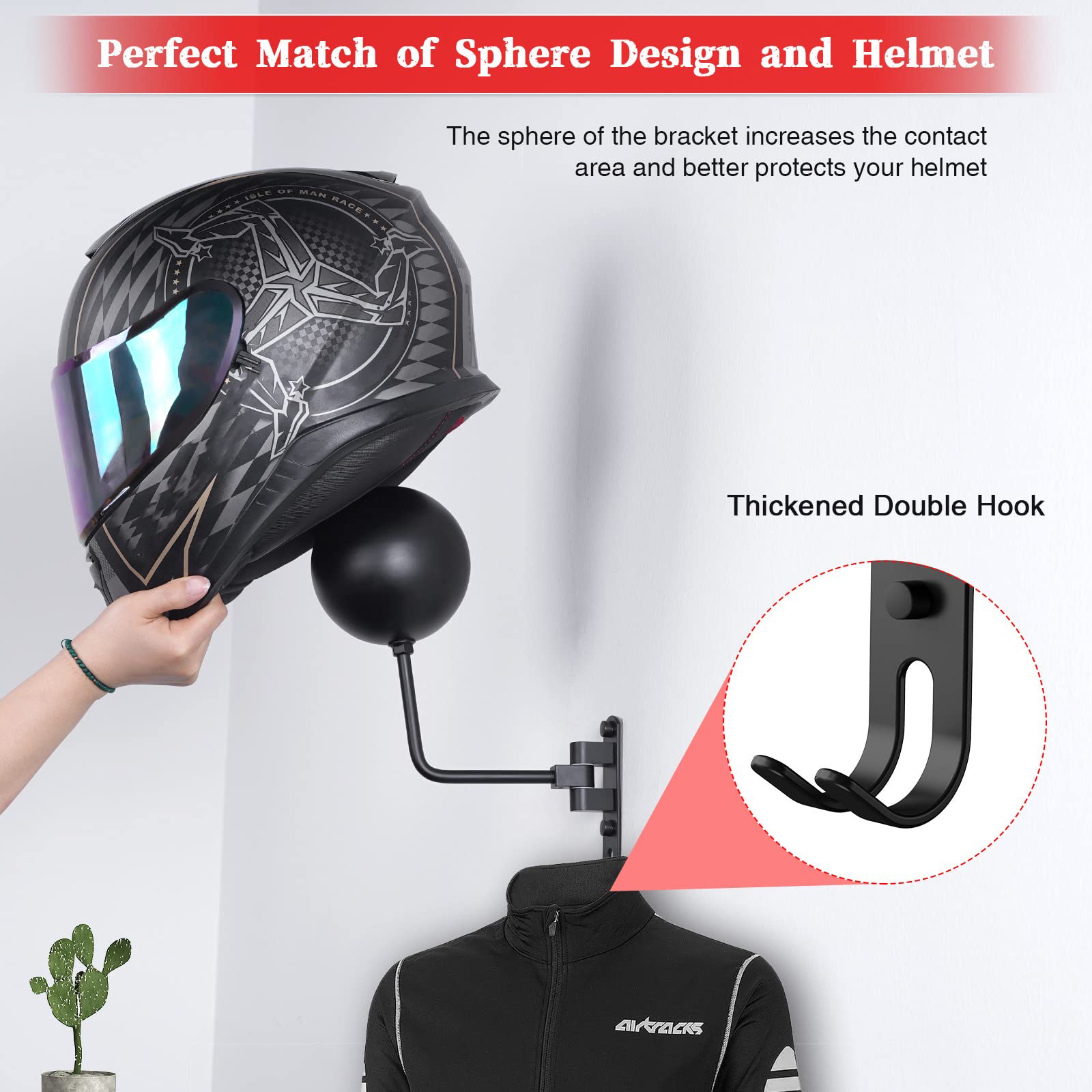 Uchwyt ścienny na kask motocyk – Cycling Gear Wall Storage recenzja i cena