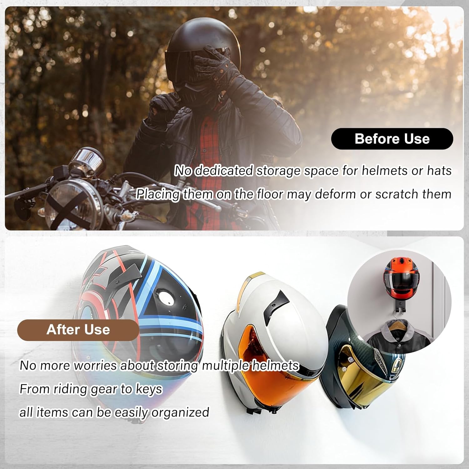 Uchwyt ścienny na kask motocyk – Cycling Gear Stand recenzja i cena